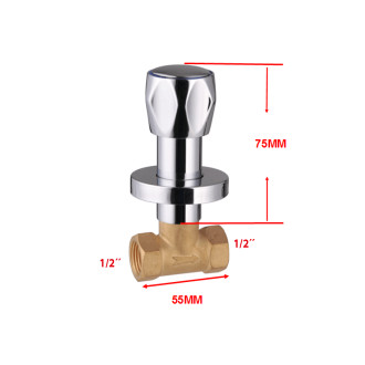 Podomítkový uzavírací ventil 1/2", chrom VP621