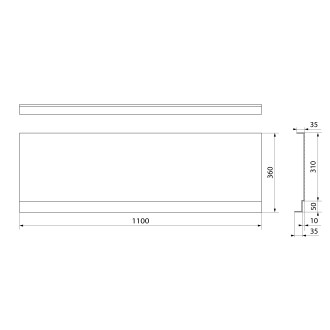 DEEP PLAIN NIKA panel 110x36cm 84872