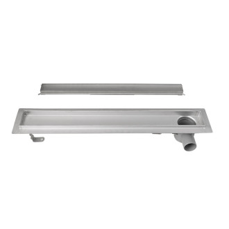 PAVINO nerezový podlahový žlab s roštem pro dlažbu, L-760, DN50 2710-80