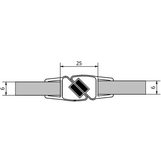 Sada dvou těsnění (magnet) na 6mm sklo, 2000mm M127