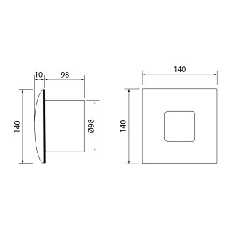 SILENTIS 10 koupelnový ventilátor axiální, 15W, potrubí 100mm, bílá 1070000