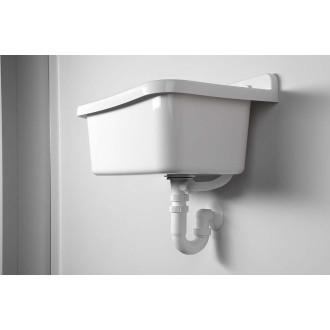 Závěsná výlevka s odkládací plochou 60x34cm, plast, bílá PI5060