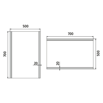 Nimco ZP 11001 LED zrcadlo 500x700