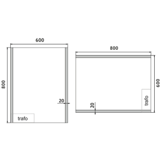 Nimco ZP 11002 LED zrcadlo 600x800