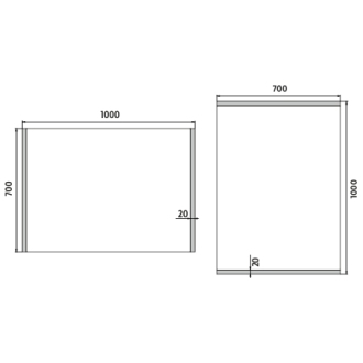Nimco ZP 11004 LED zrcadlo 1000x700