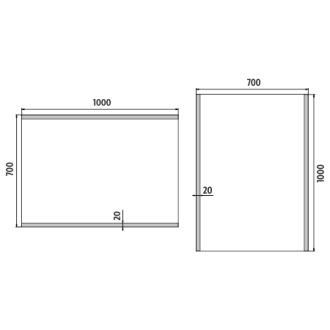 Nimco ZP 12004 LED zrcadlo 1000x700