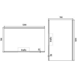 Nimco ZP 12006 LED zrcadlo 1200x700