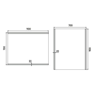 Nimco ZP 12019 LED zrcadlo 900x700