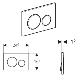 GEBERIT SIGMA20 ovládací tlačítko, bílá lesk/chrom