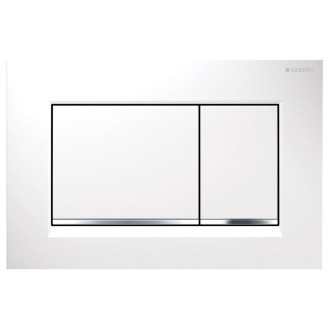 GEBERIT SIGMA30 ovládací tlačítko, bílá lesk/chrom