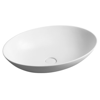 THIN umyvadlo na desku, Rockstone, 60x40 cm, bílá mat WN893