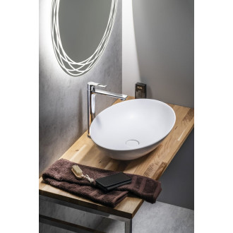 THIN umyvadlo na desku, Rockstone, 60x40 cm, bílá mat WN893