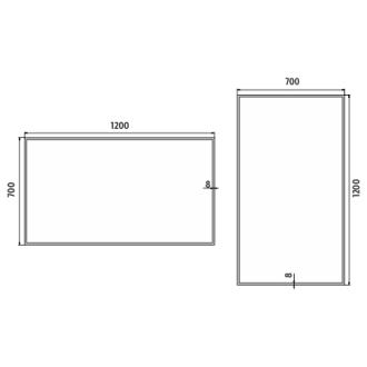 Nimco ZP 13006 LED zrcadlo 1200x700