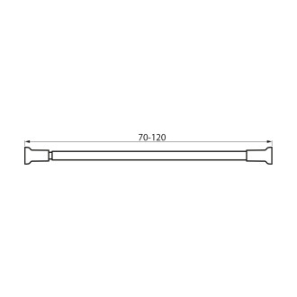 Teleskopická rozpěrná tyč 70-120cm, nerez lesk TZ120