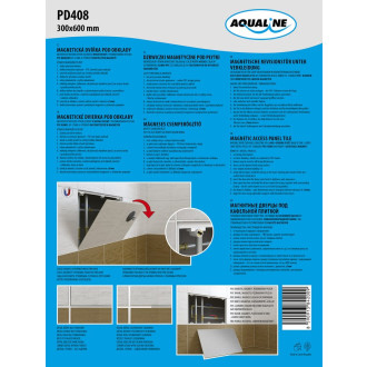 Magnetická dvířka pod obklady 300x600 PD408