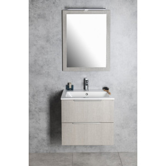 NIROX zrcadlo v rámu 600x800mm, dub stříbrný NX608-1111