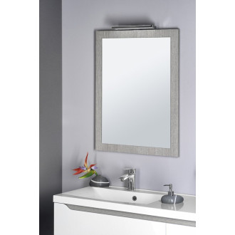 NIROX zrcadlo v rámu 600x800mm, dub stříbrný NX608-1111