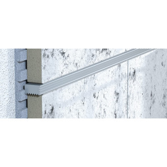 Lišta do obkladů, kartáčovaný eloxovaný hliník, L100cm, 9x5mm VR951 VR951