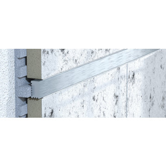 Lišta do obkladů, kartáčovaný eloxovaný hliník, L100cm, 9x5mm VR951 VR951