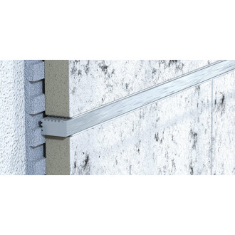 Lišta do obkladů, kartáčovaný eloxovaný hliník, L100cm, 9x5mm VR951 VR951
