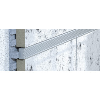 Lišta do obkladů, kartáčovaný eloxovaný hliník, L100cm, 9x5mm VR951 VR951
