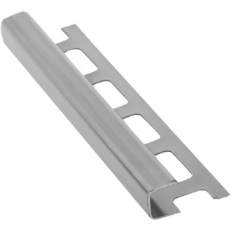 Lišta k obkladům H, L250cm, 10mm, nerez pololesk RN101