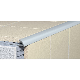 Lišta k obkladům O, L250cm, 10mm, matný eloxovaný hliník PO121