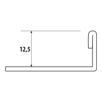 Lišta k obkladům L, L250cm, 12,5mm, nerez mat PN042