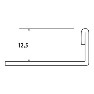 Lišta k obkladům L, L250cm, 12,5mm, nerez lesk PN032