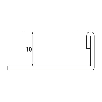 Lišta k obkladům L, L250cm, 10mm, nerez lesk PN031