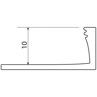 Lišta k obkladům L, L250cm, 10mm, matný eloxovaný hliník PA010