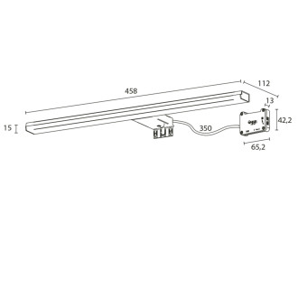 FELINA LED svítidlo, 10 W, 458x15x112 mm, chrom FE045