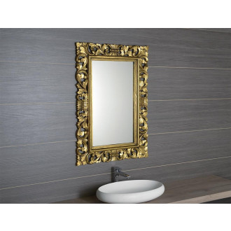 SCULE zrcadlo ve vyřezávaném rámu 70x100cm, zlatá IN163