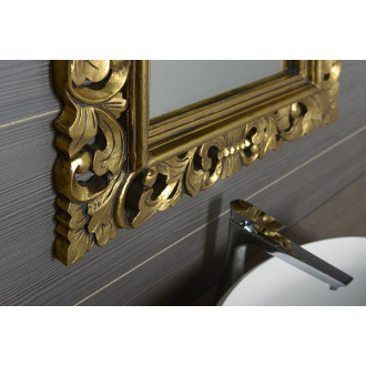 SCULE zrcadlo ve vyřezávaném rámu 70x100cm, zlatá IN163