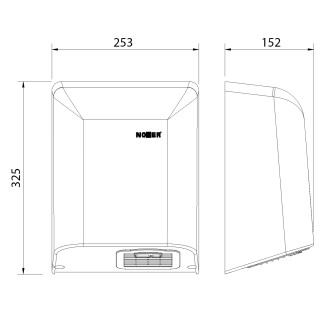 BIGFLOW bezdotykový elektrický osoušeč rukou 220-240V, 2050 W, 253x325x152mm, bílá 01461.W