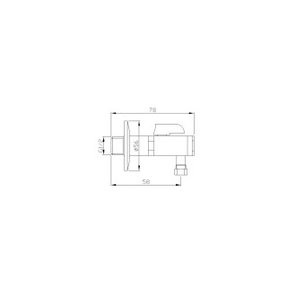 Rohový ventil s matkou, 1/2"x 3/8", zlato 2020ZL