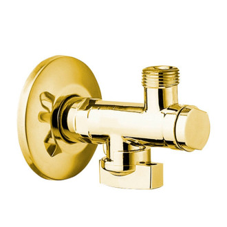 Rohový ventil s matkou, 1/2"x 3/8", zlato 2020ZL