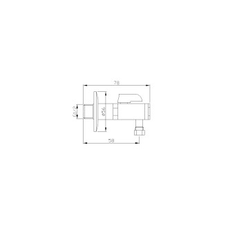 Rohový ventil s matkou, 1/2"x 3/8", růžové zlato 2020RZL