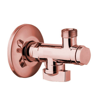 Rohový ventil s matkou, 1/2"x 3/8", růžové zlato 2020RZL