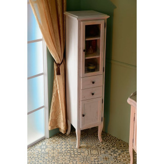 RETRO skříňka vysoká 40x170x36cm, starobílá, pravá 1665