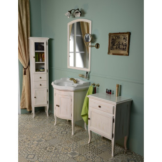 RETRO skříňka vysoká 40x170x36cm, starobílá, pravá 1665