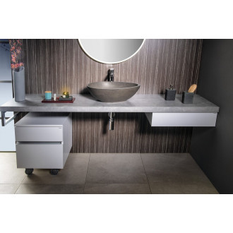 AVICE skříňka na kolečkách, 2x zásuvka 45x57x48,5cm, bílá AV063-3030