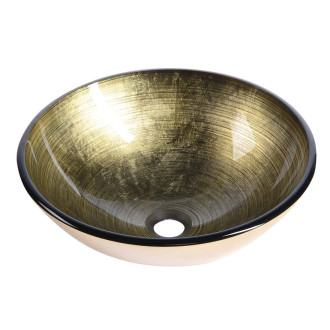 FIANNA skleněné umyvadlo na desku ? 42 cm, bronz 2501-21