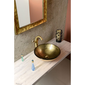 FIANNA skleněné umyvadlo na desku ? 42 cm, bronz 2501-21