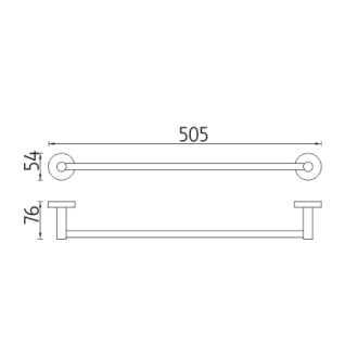 Nimco Unix nerez UNM 13046-10 Držák na ručníky, 51 cm