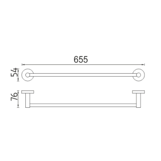 Nimco Unix nerez UNM 13061-10 Držák na ručníky, 66 cm