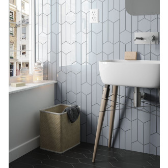 CHEVRON WALL obklad White Matt Right 18,6x5,2 (EQ-3) (0,5m2) 23361