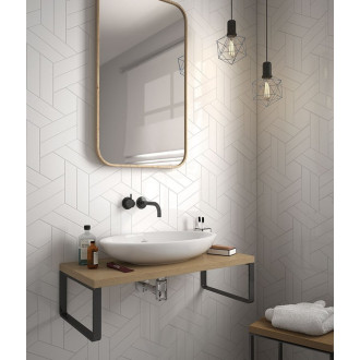 CHEVRON WALL obklad White Left 18,6x5,2 (EQ-3) (0,5m2) 23344