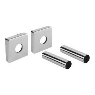 Set krycích rozet hranatých, chrom CP811