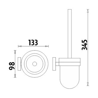 Nimco Unix nerez UNM 13094WN-10 Toaletni WC kartáč, skleněný
